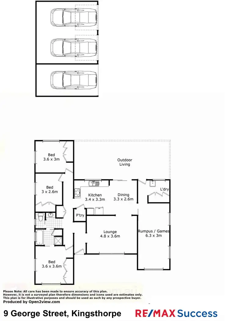 Floorplan of Homely house listing, 9 George Street, Kingsthorpe QLD 4400