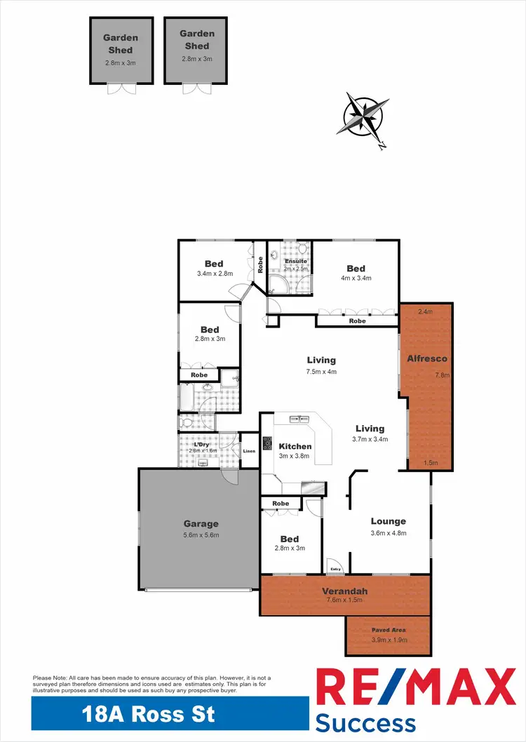 Floorplan of Homely house listing, 18A Ross Street, Mount Lofty QLD 4350