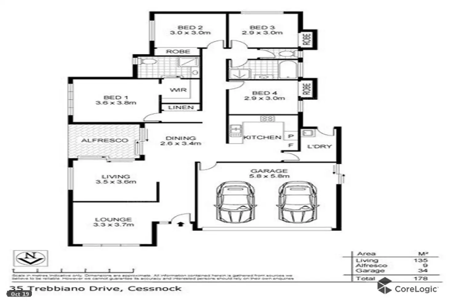 Floorplan of Homely house listing, 35 Trebbiano Drive, Cessnock NSW 2325