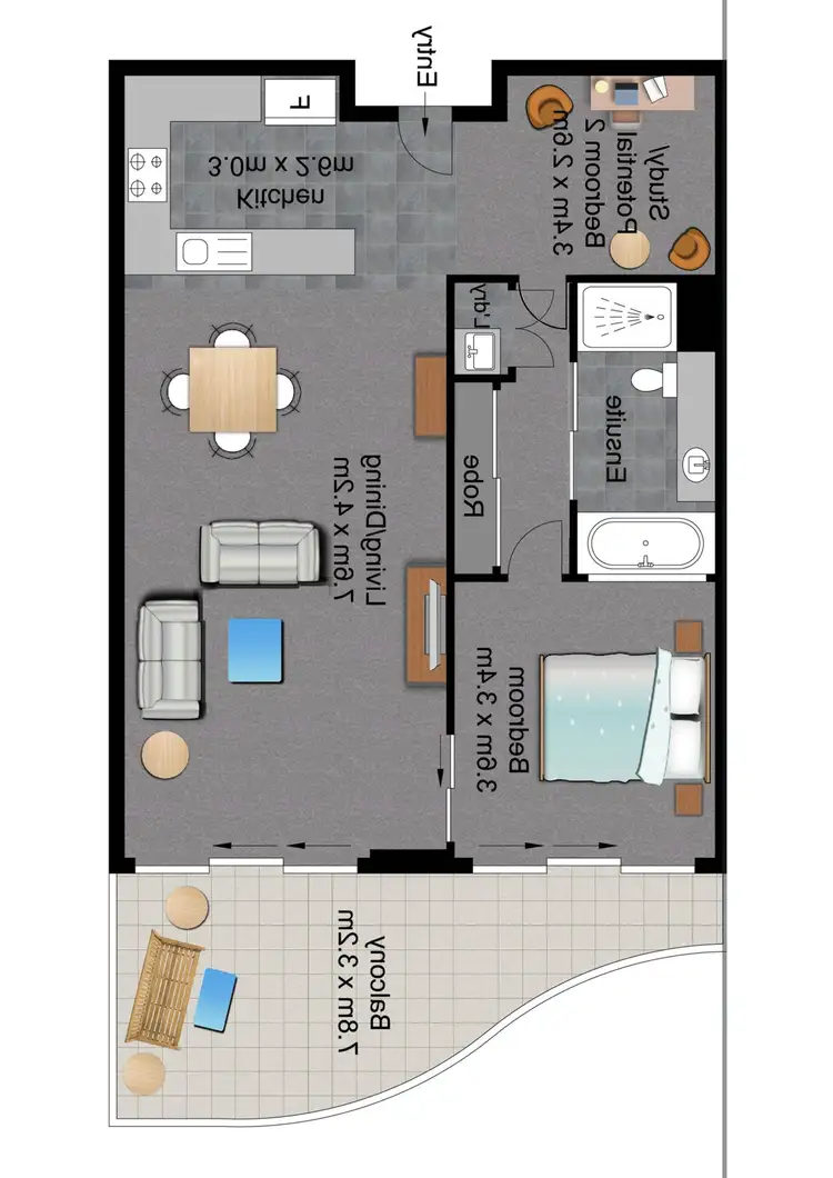 Floorplan of Homely unit listing, 604/89 Surf Parade, Broadbeach QLD 4218