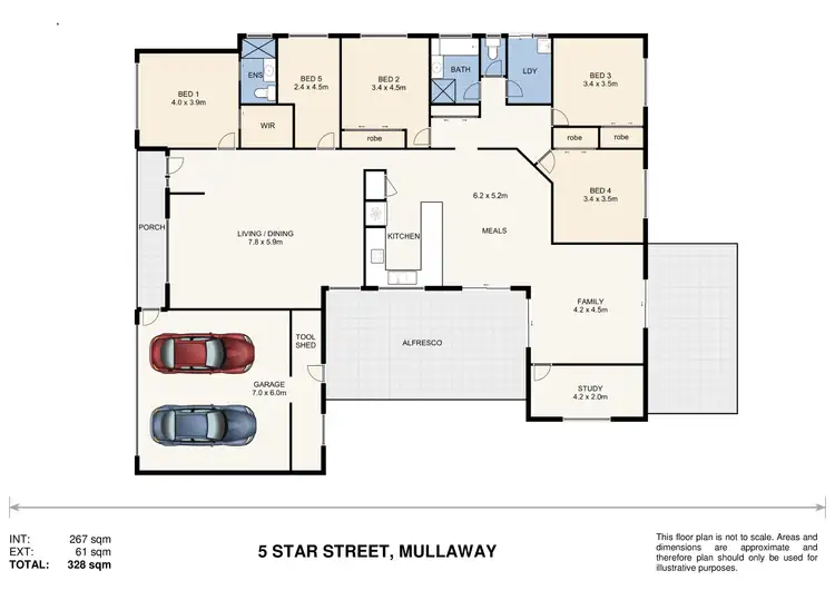 Floorplan of Homely house listing, 5 Star Street, Mullaway NSW 2456