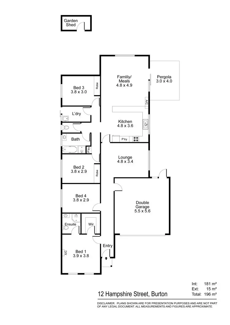 Floorplan of Homely house listing, 12 Hampshire Street, Burton SA 5110