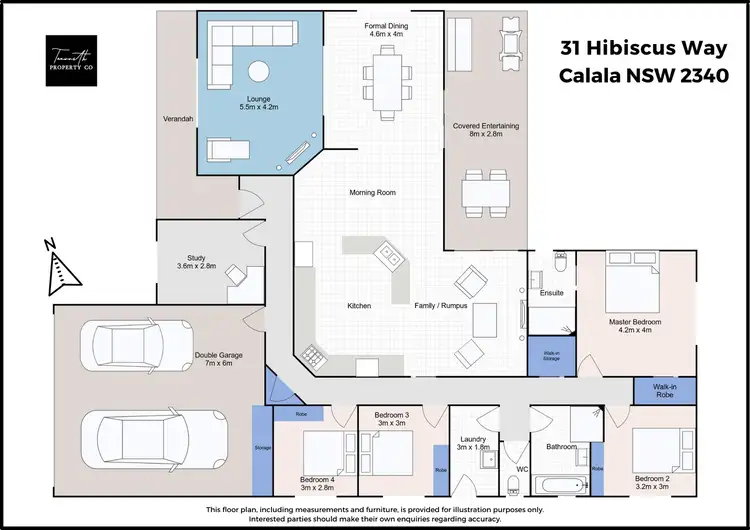 Floorplan of Homely house listing, 31 Hibiscus Way, Tamworth NSW 2340