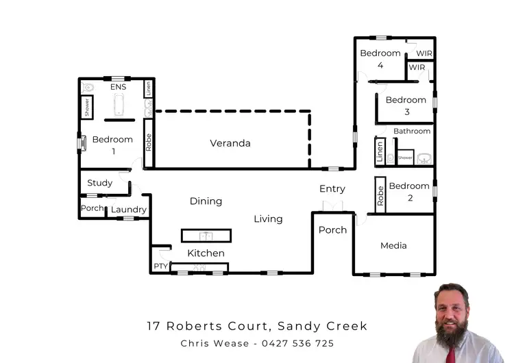 Floorplan of Homely house listing, 17 Roberts Court, Sandy Creek QLD 4515