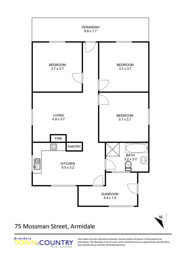 Floorplan of Homely house listing, 75 Mossman Street, Armidale NSW 2350