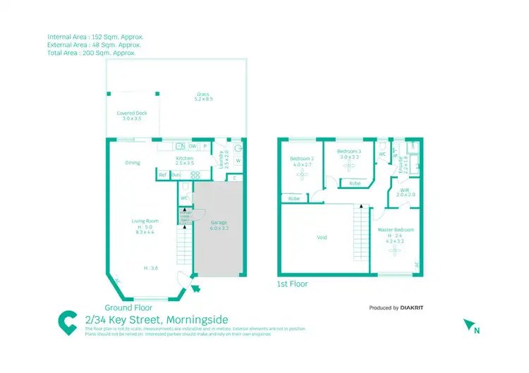 Floorplan of Homely townhouse listing, 2/34 Key Street, Morningside QLD 4170