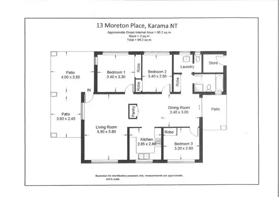Floorplan of Homely house listing, 13 Moreton Place, Karama NT 812