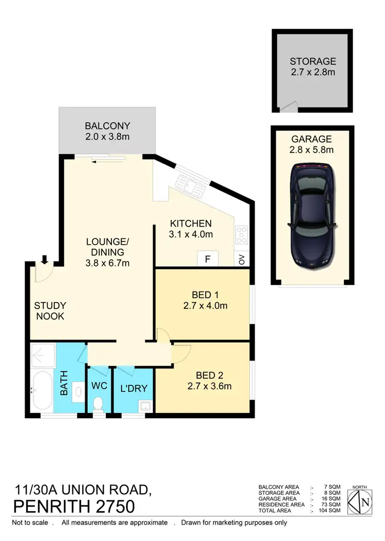 Floorplan of Homely unit listing, 11/30A Union Road, Penrith NSW 2750