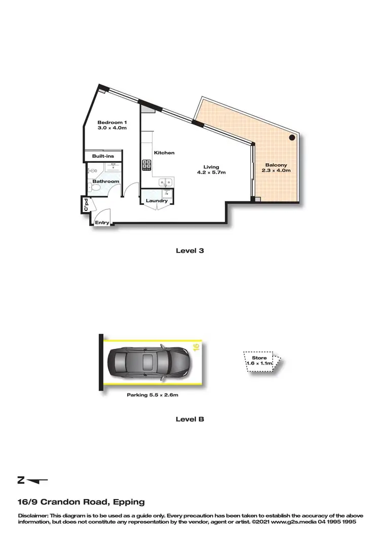 Floorplan of Homely apartment listing, 16/9 Crandon Road, Epping NSW 2121