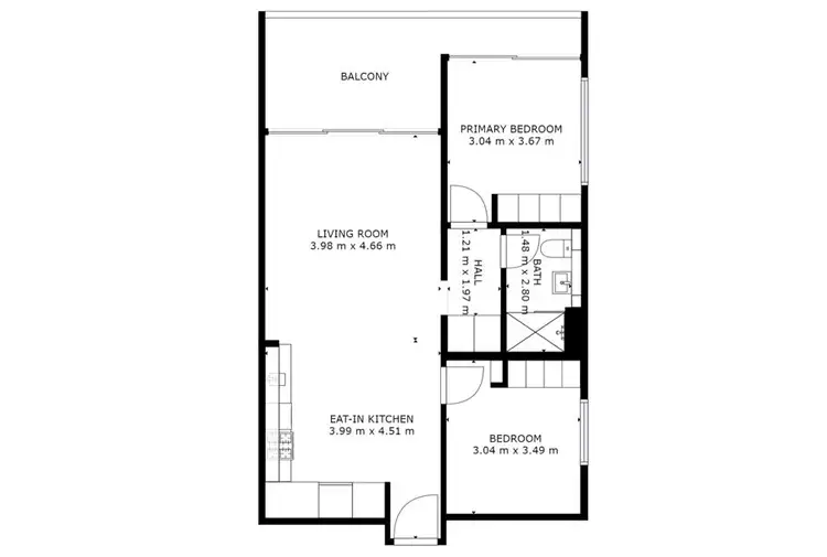 Floorplan of Homely unit listing, 104/7 Edgar Street, Coffs Harbour Jetty NSW 2450
