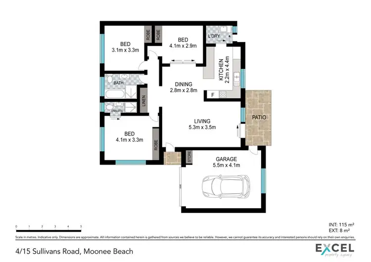 Floorplan of Homely unit listing, 4/15 Sullivans Road, Moonee Beach NSW 2450