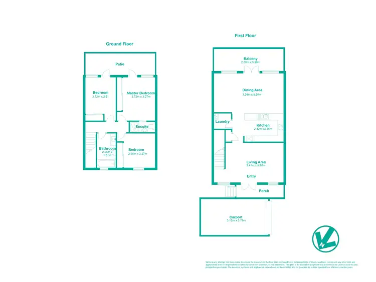 Floorplan of Homely townhouse listing, 2A/6 Ranley Grove, Paddington QLD 4064