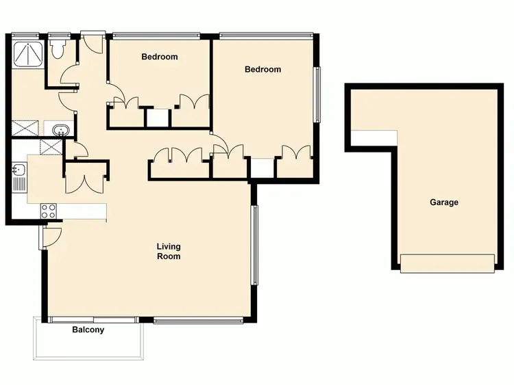 Floorplan of Homely unit listing, 5/40 Prince Edward Parade, Redcliffe QLD 4020