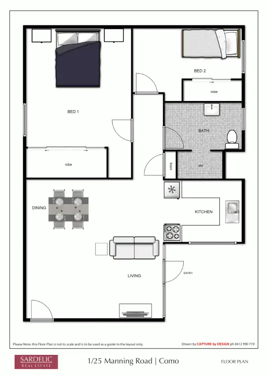Floorplan of Homely house listing, 1/25 Manning Road, Como WA 6152