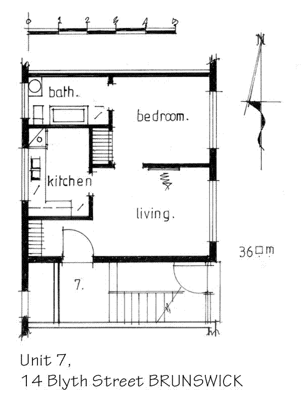 Floorplan of Homely apartment listing, 7/14 Blyth st, Brunswick VIC 3056