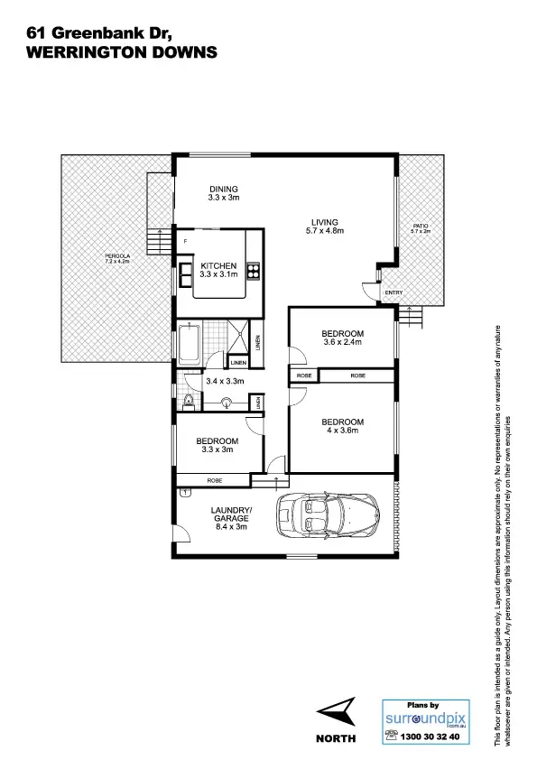 Floorplan of Homely house listing, 61 Greenbank Drive, Werrington Downs NSW 2747