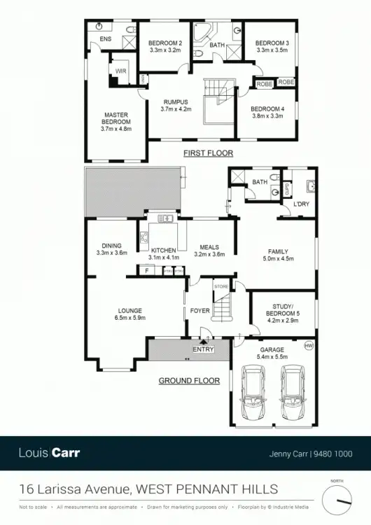 Floorplan of Homely house listing, 16 Larissa Avenue, West Pennant Hills NSW 2125