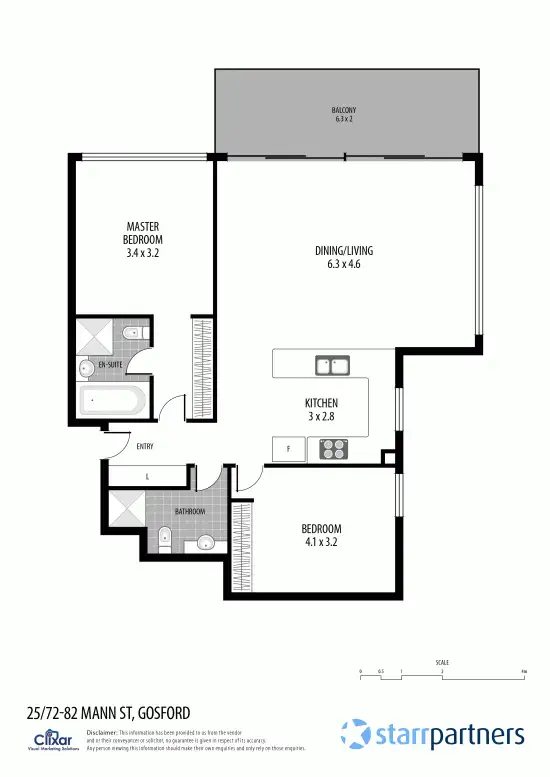 Floorplan of Homely unit listing, 25/72-82 Mann Street, Gosford NSW 2250