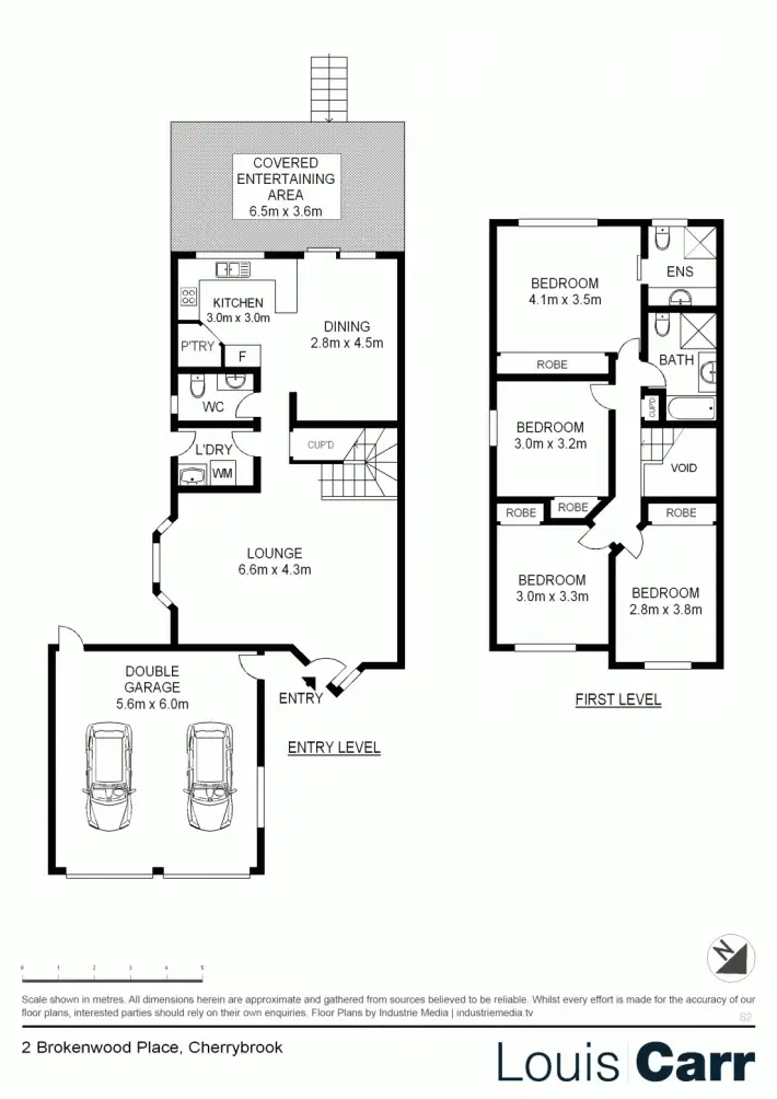 Floorplan of Homely semi-detached listing, 2 Brokenwood Place, Cherrybrook NSW 2126