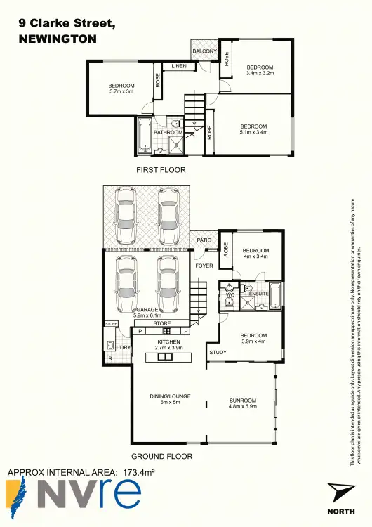 Floorplan of Homely house listing, 9 Clarke Street, Newington NSW 2127