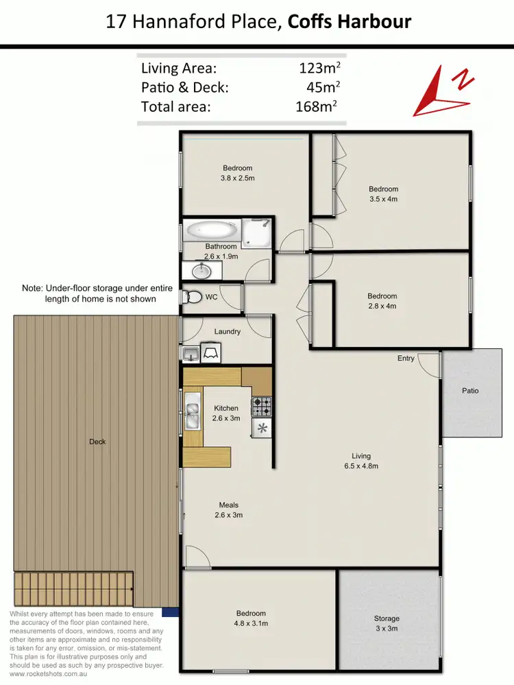 Floorplan of Homely house listing, 17 Hannaford Pl, Coffs Harbour NSW 2450