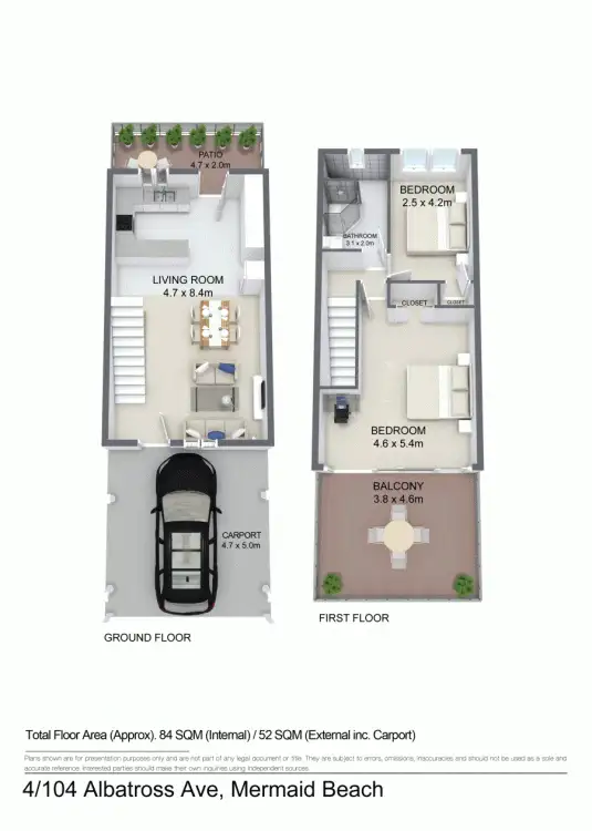 Floorplan of Homely unit listing, 4/104 Albatross Avenue, Mermaid Beach QLD 4218