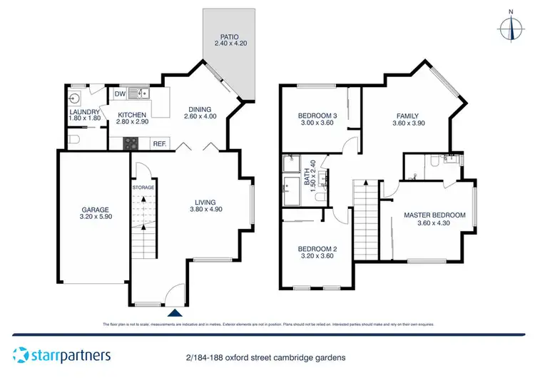 Floorplan of Homely townhouse listing, 2/184 - 188 Oxford Street, Cambridge Park NSW 2747