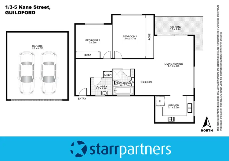 Floorplan of Homely unit listing, 1/3-5 Kane Street, Guildford NSW 2161