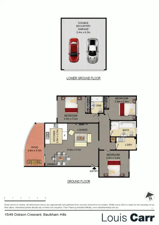 Floorplan of Homely unit listing, 15/49 Dobson Crescent, Baulkham Hills NSW 2153