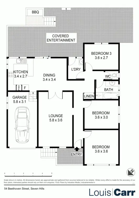 Floorplan of Homely house listing, 54 Beethoven Street, Seven Hills NSW 2147
