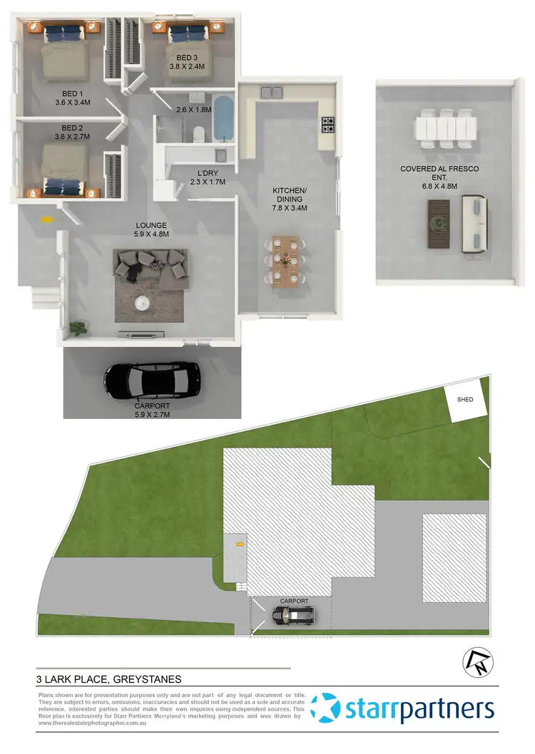 Floorplan of Homely house listing, 3 Lark Place, Greystanes NSW 2145