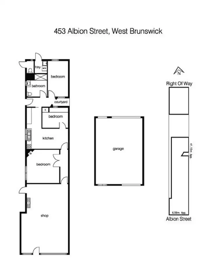 Floorplan of Homely house listing, 453 Albion Street, Brunswick West VIC 3055