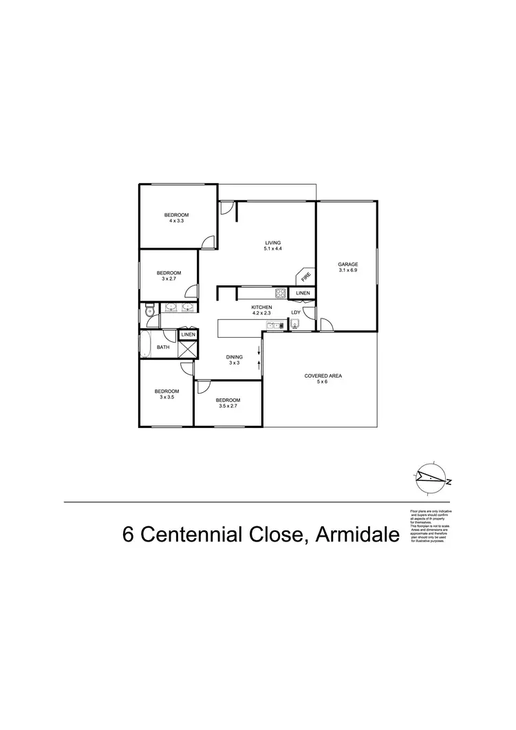 Floorplan of Homely house listing, 6 Centennial Close, Armidale NSW 2350