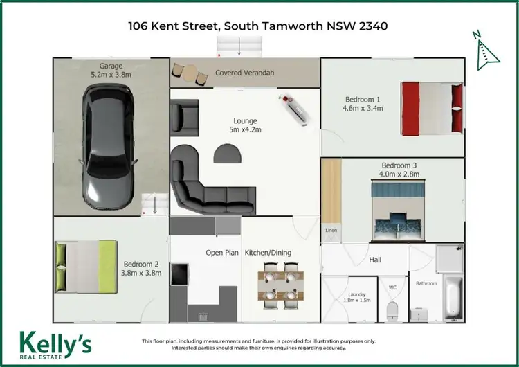 Floorplan of Homely house listing, 106 Kent Street, South Tamworth NSW 2340