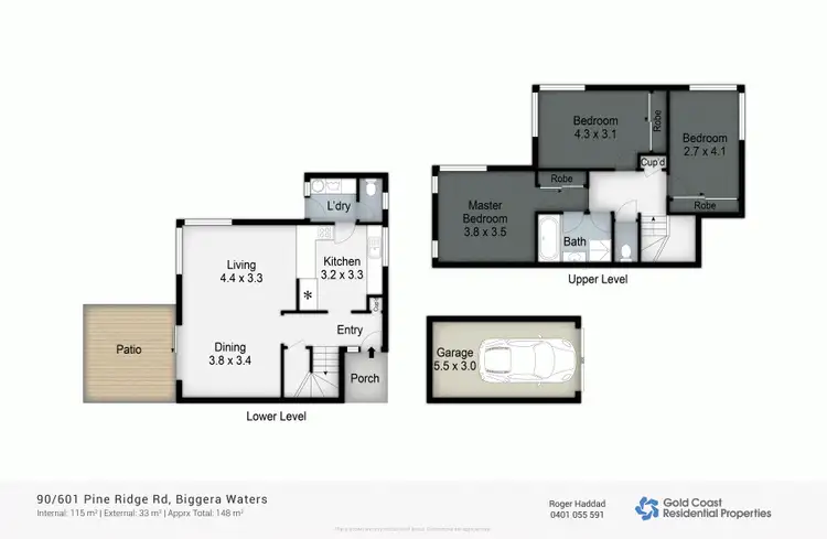 Floorplan of Homely townhouse listing, 90/601 Pine Ridge Road, Biggera Waters QLD 4216