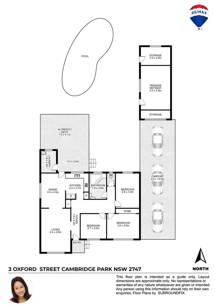 Floorplan of Homely house listing, 3 OXFORD STREET, Cambridge Park NSW 2747