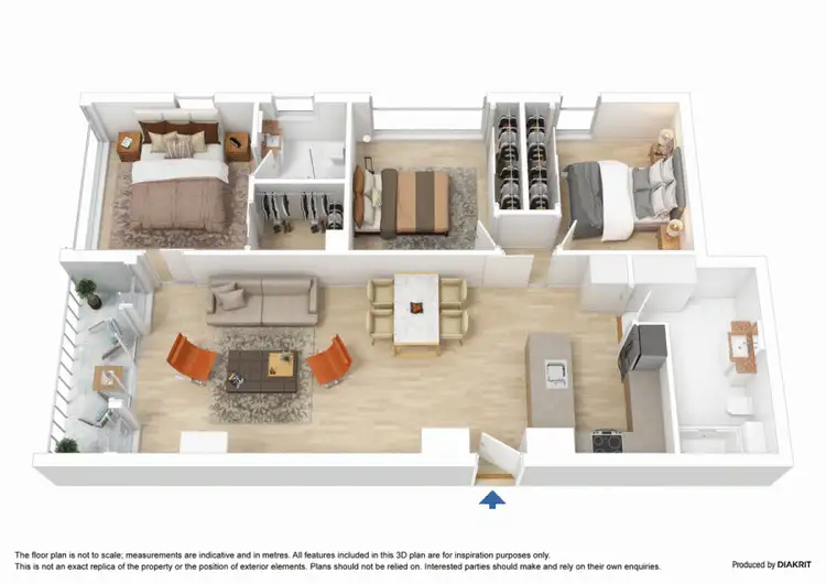 Floorplan of Homely apartment listing, 1502/668 Bourke St, Melbourne VIC 3000