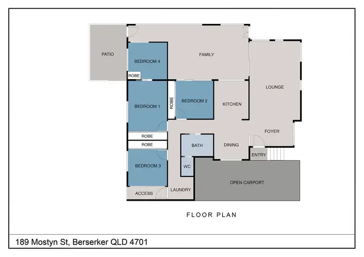Floorplan of Homely house listing, 189 Mostyn Street, Berserker QLD 4701