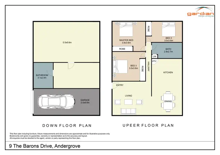 Floorplan of Homely house listing, 9 The Barons Drive, Andergrove QLD 4740