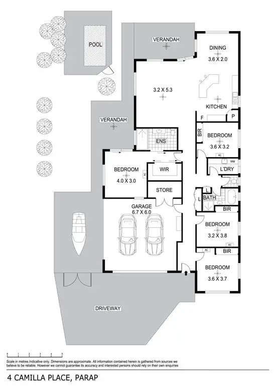 Floorplan of Homely house listing, 4 Camilla Place, Parap NT 820