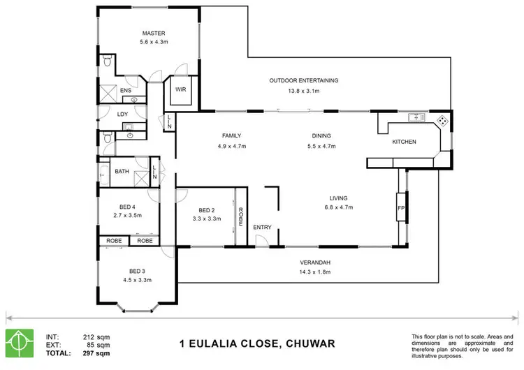Floorplan of Homely house listing, 1 Eulalia Close, Chuwar QLD 4306