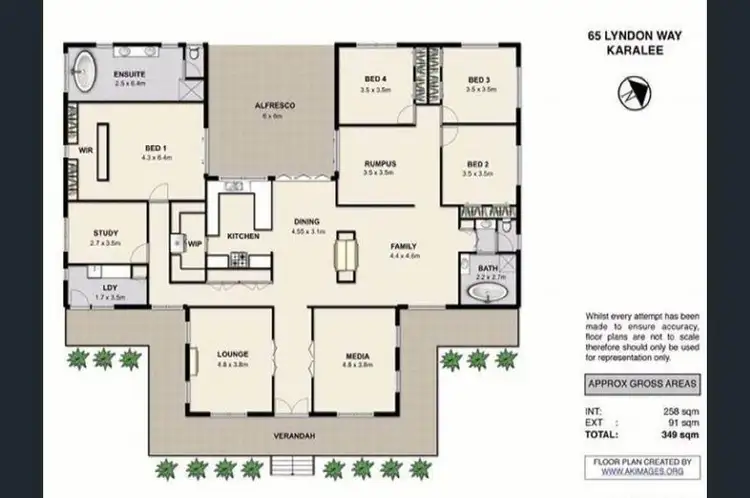 Floorplan of Homely house listing, 65 Lyndon Way, Karalee QLD 4306