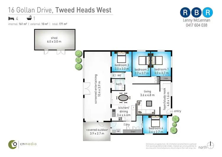 Floorplan of Homely house listing, 16 Gollan Drive, Tweed Heads West NSW 2485