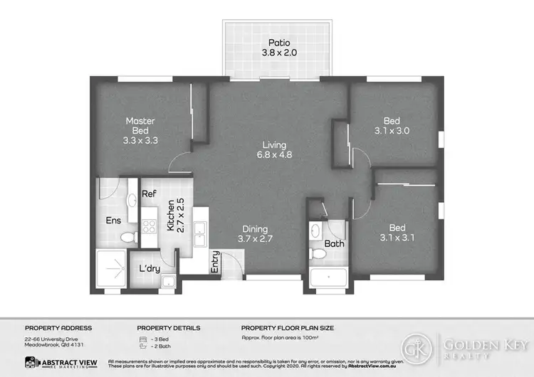 Floorplan of Homely townhouse listing, 22 66 University Drive, Meadowbrook QLD 4131
