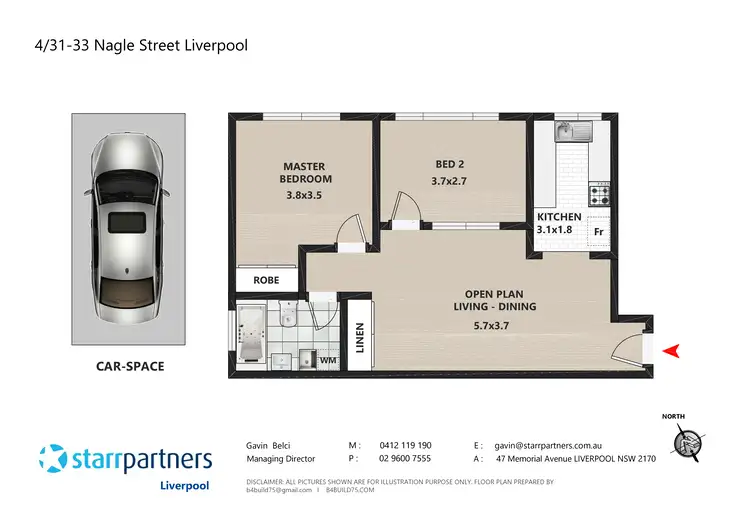 Floorplan of Homely unit listing, 4 31-33 Nagle Street, Liverpool NSW 2170