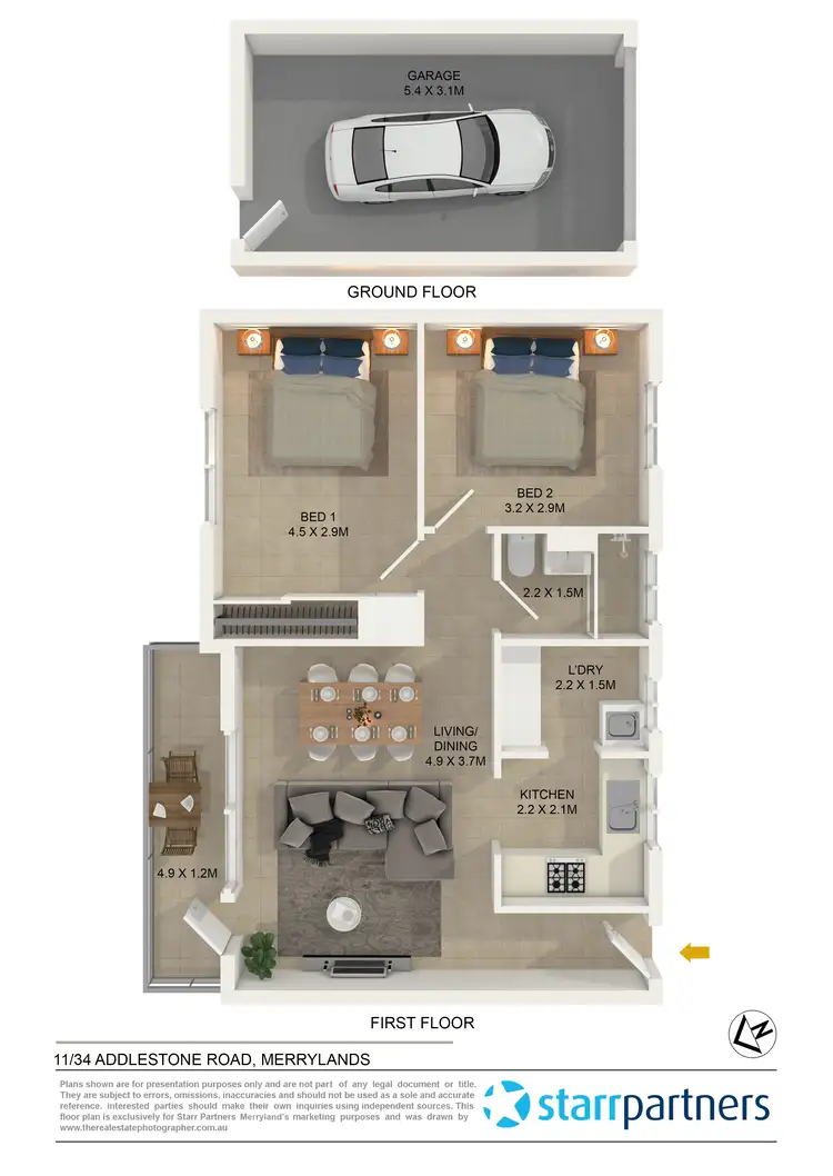 Floorplan of Homely unit listing, 11/34 Addlestone Road, Merrylands NSW 2160