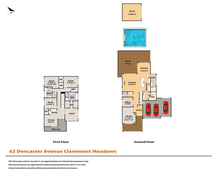 Floorplan of Homely house listing, 62 Doncaster Avenue, Claremont Meadows NSW 2747