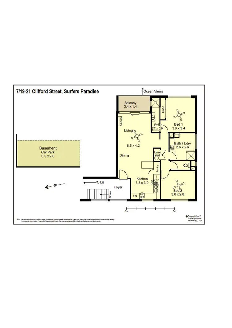 Floorplan of Homely unit listing, 7/19-21 Clifford Street, Surfers Paradise QLD 4217