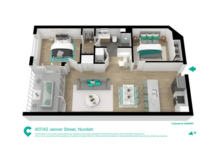 Floorplan of Homely unit listing, 407/42 JENNER STREET, Nundah QLD 4012