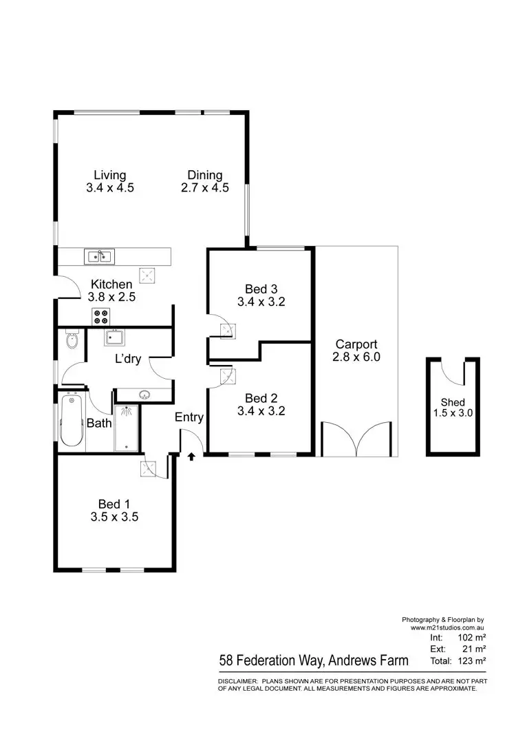 Floorplan of Homely house listing, 58 Federation Way, Andrews Farm SA 5114